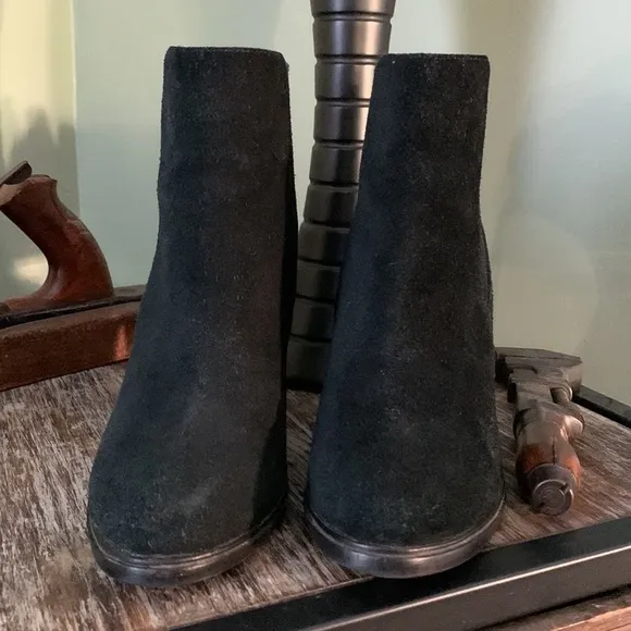 Joie Black Suede Chelsea Ankle Boots