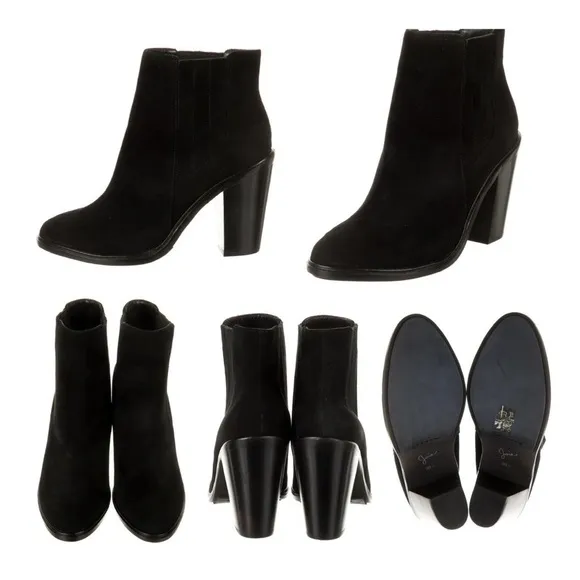 Joie Black Suede Chelsea Ankle Boots