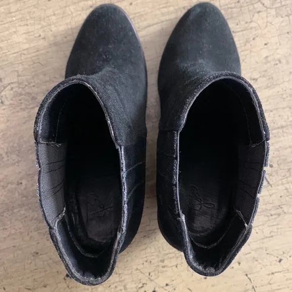Joie Black Suede Chelsea Ankle Boots