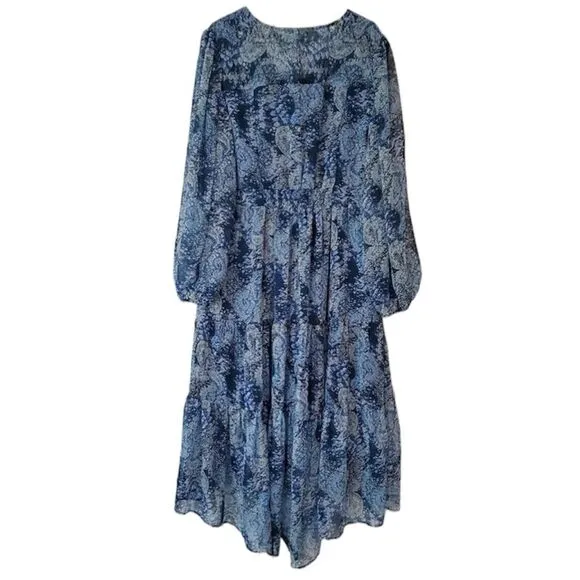 Joie Limited Edition Long Sleeve Maxi Dress in Parisian Paisley XXL NWT