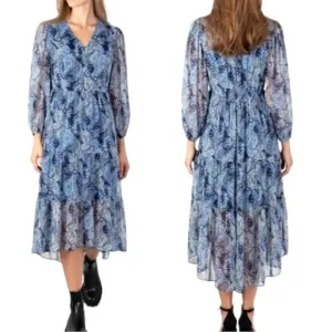 Joie Limited Edition Long Sleeve Maxi Dress in Parisian Paisley XXL NWT