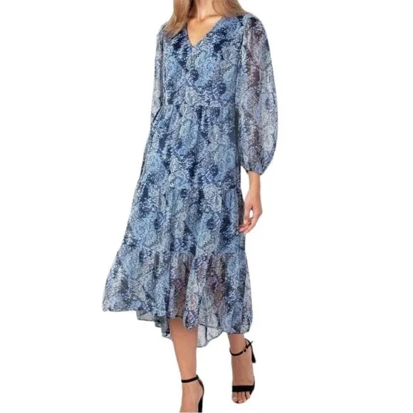 Joie Limited Edition Long Sleeve Maxi Dress in Parisian Paisley XXL NWT