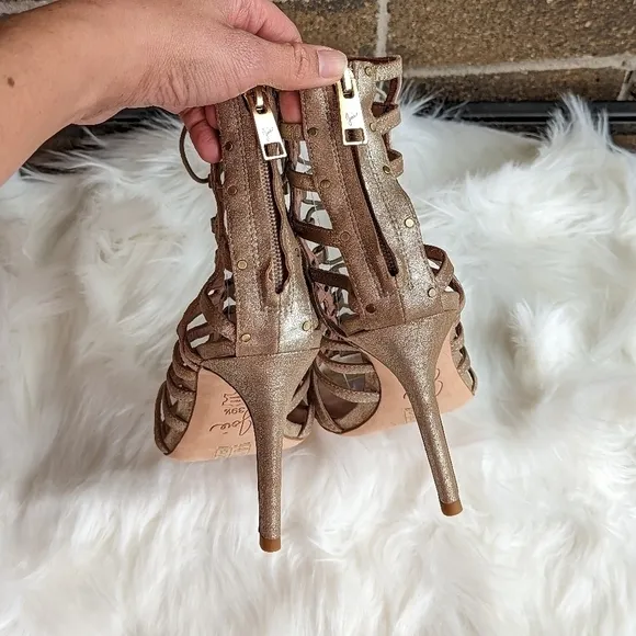 JOIE Rhoda Caged Lace Up Sandals