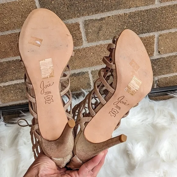 JOIE Rhoda Caged Lace Up Sandals