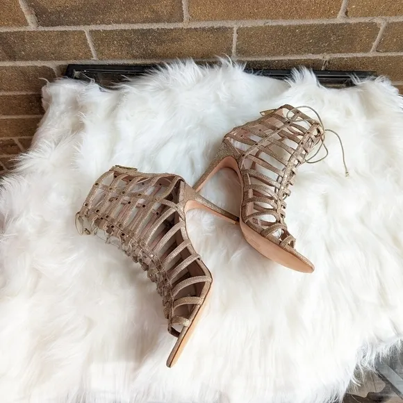 JOIE Rhoda Caged Lace Up Sandals