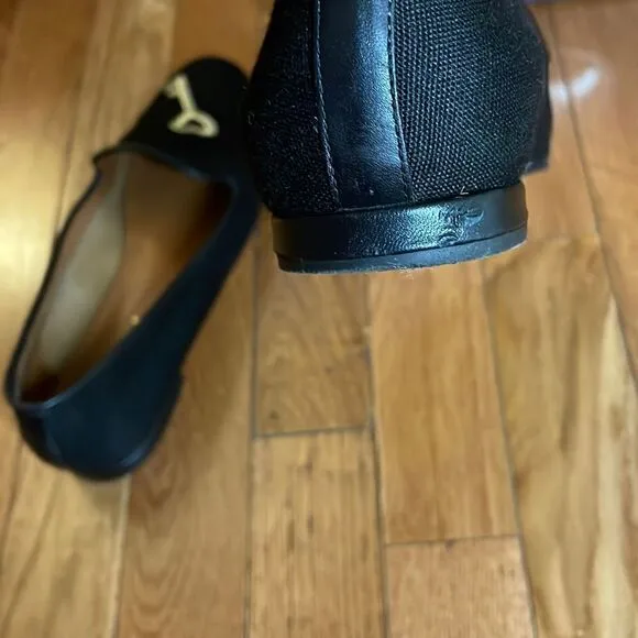Jon Josef Gatsby key &amp; heart mismatched loafers black 6.5