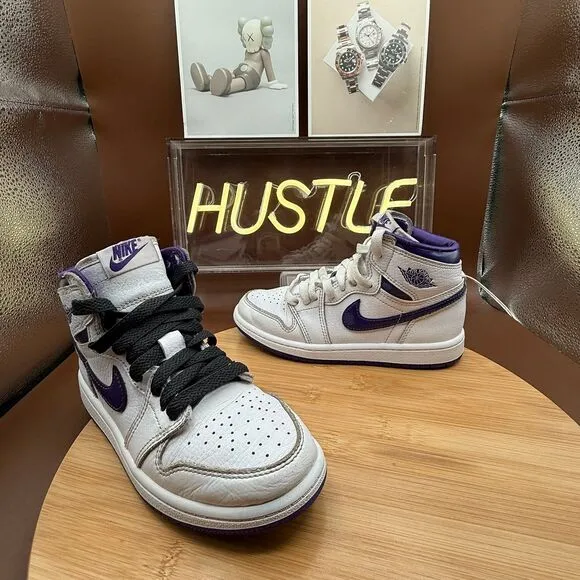 Jordan 1 Retro High “Court Purple” (TD) Sz 13.5C