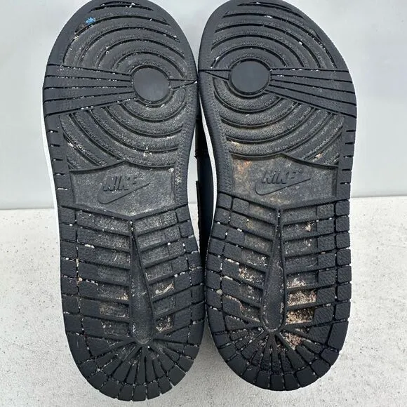 Jordan 1 Retro High Girls 1,5Y Blue Leather Shoes Nike Athletic Sneakers