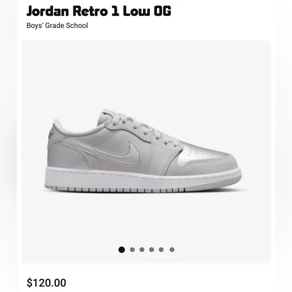 Jordan 1 Retro Low OG Sneakers Size 2