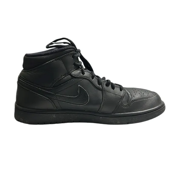 Jordan 1 Retro Mid Black Sneakers Men's Size 9.5