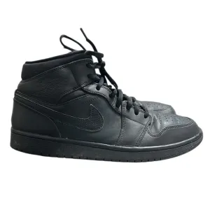 Jordan 1 Retro Mid Black Sneakers Men's Size 9.5