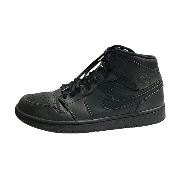 Jordan 1 Retro Mid Black Sneakers Men's Size 9.5