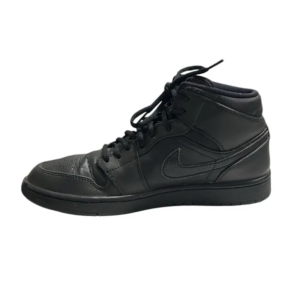 Jordan 1 Retro Mid Black Sneakers Men's Size 9.5
