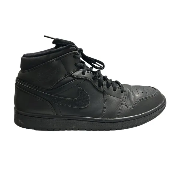 Jordan 1 Retro Mid Black Sneakers Men's Size 9.5