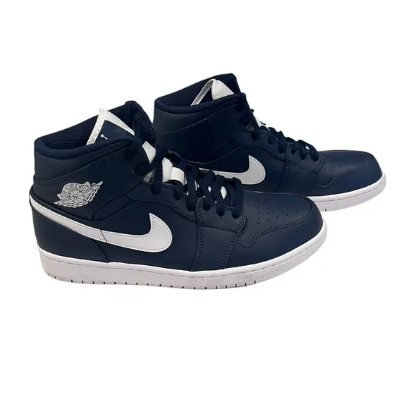 Jordan 1 Retro Mid&quot;Obsidian White&quot;