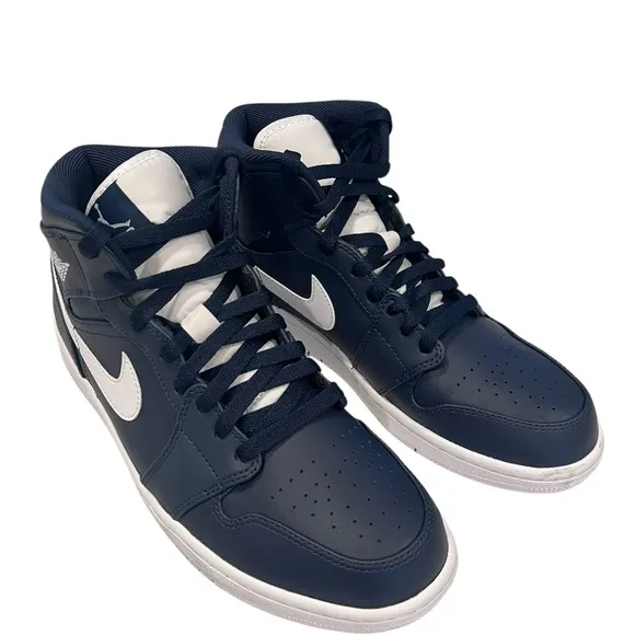 Jordan 1 Retro Mid&quot;Obsidian White&quot;