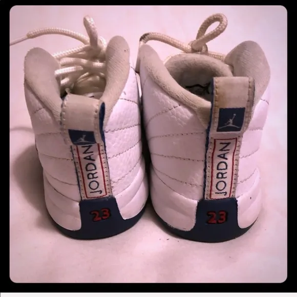 Jordan 12 retro BT white and blue sneakers