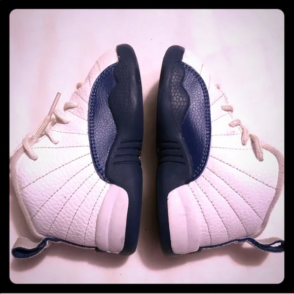 Jordan 12 retro BT white and blue sneakers