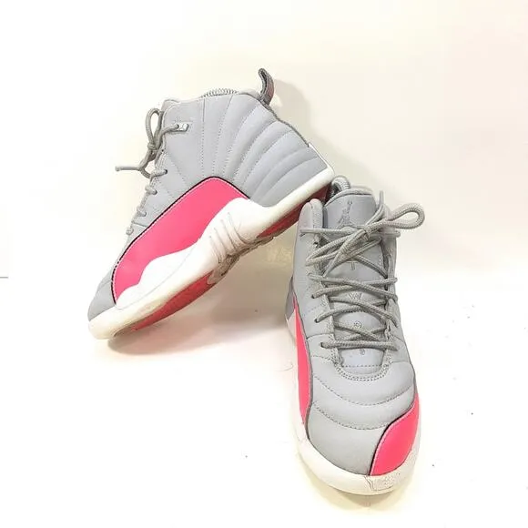 Jordan 12 Retro Wolf Grey Racer Pink Sneakers Sneakers Size 2.5 Youth