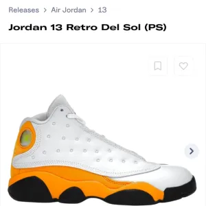 Jordan 13 Retro Del Sol PS Sneakers