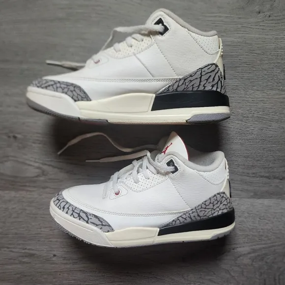 Jordan 3 Retro Cement Reimagined Boy's Youth Mid Lace Up Sneakers Size 3Y