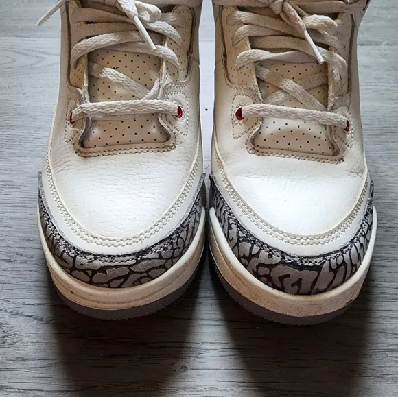 Jordan 3 Retro Cement Reimagined Boy's Youth Mid Lace Up Sneakers Size 3Y