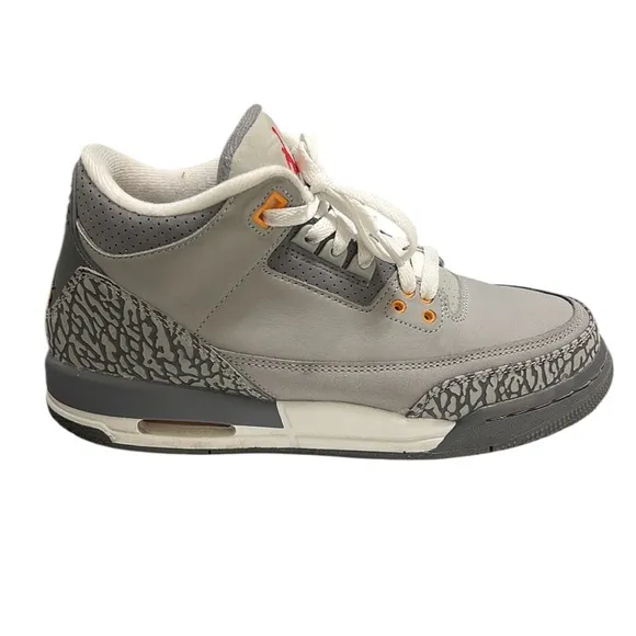 Jordan 3 Retro Cool Grey Sneakers Size 7Y