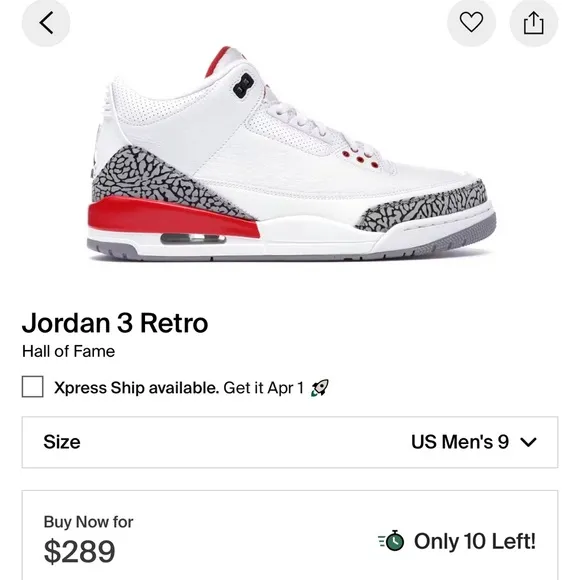 Jordan 3 Retro Katrina Hall of Fame Sneakers
