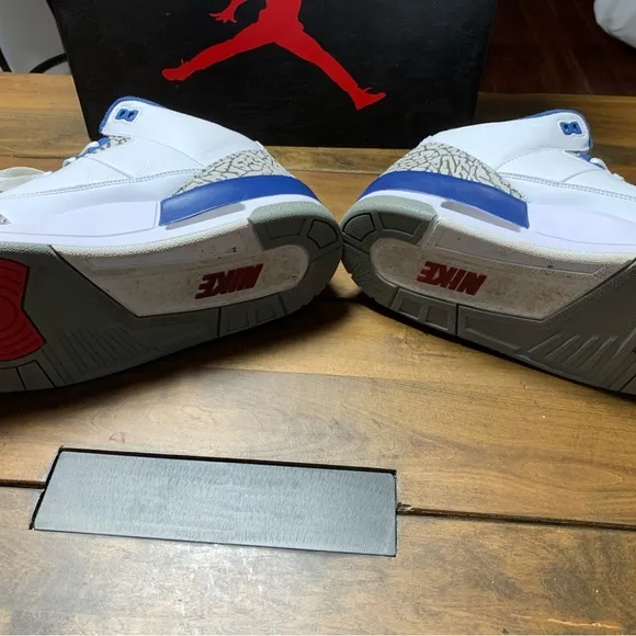 Jordan 3 Retro OG White and Fire Red Sneakers