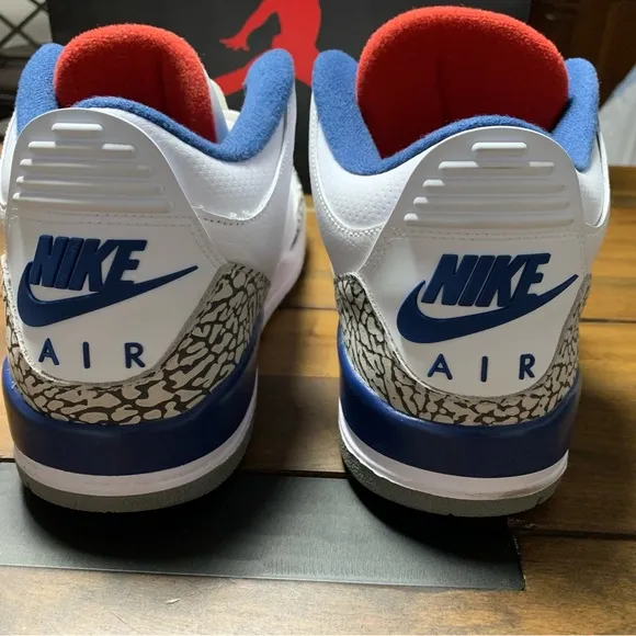 Jordan 3 Retro OG White and Fire Red Sneakers