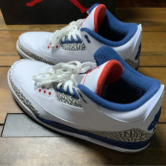 Jordan 3 Retro OG White and Fire Red Sneakers