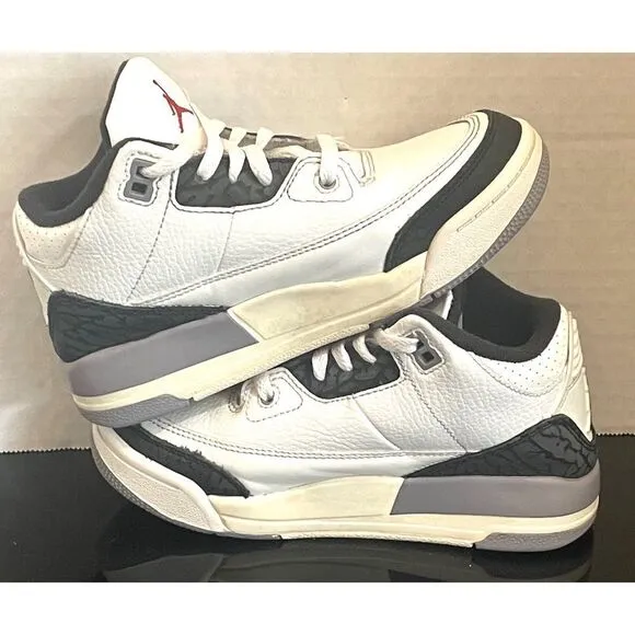 Jordan 3 Retro &quot;Cement Grey&quot; Mid Top DM0966-106 Toddler Sneakers Boy’s Size 13C.
