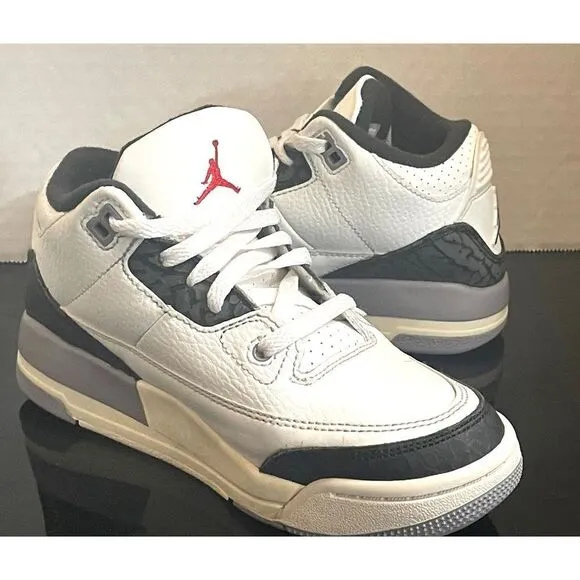 Jordan 3 Retro &quot;Cement Grey&quot; Mid Top DM0966-106 Toddler Sneakers Boy’s Size 13C.
