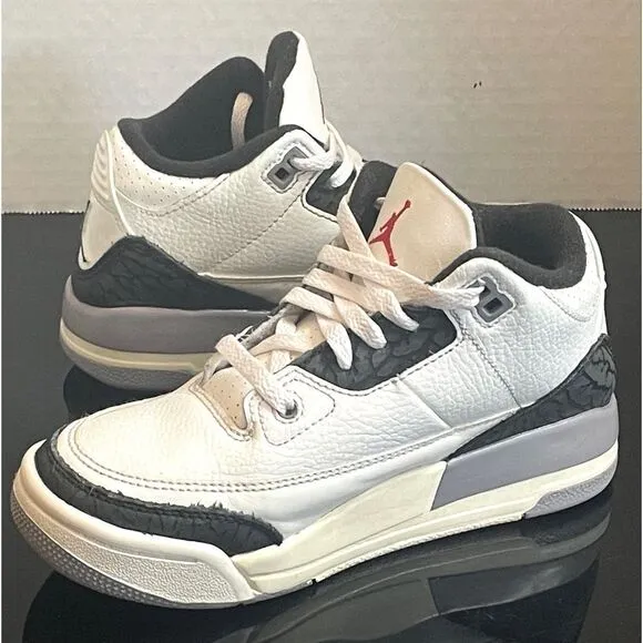 Jordan 3 Retro &quot;Cement Grey&quot; Mid Top DM0966-106 Toddler Sneakers Boy’s Size 13C.