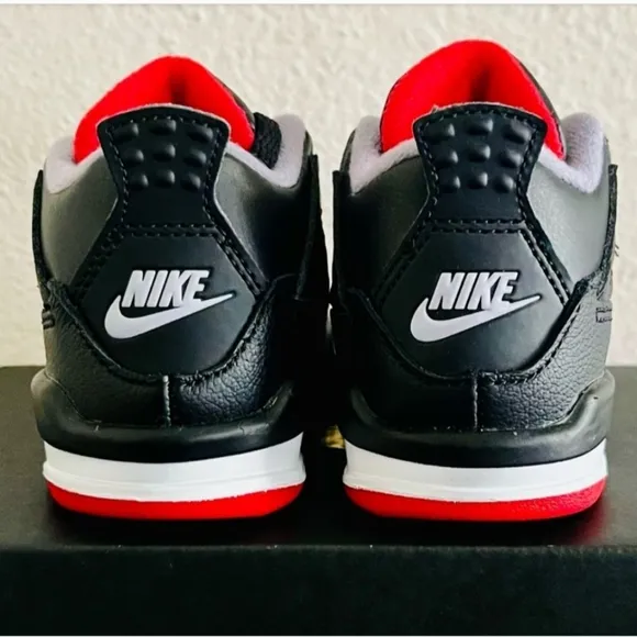Jordan 4 retro Bred reimagined toddler sneakers. 6c