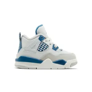 Jordan 4 Retro Lifestyle Sneakers Military Blue Toddlers White BQ7670