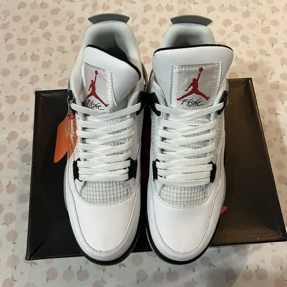 Jordan 4 Retro Og White Cement Sneakers