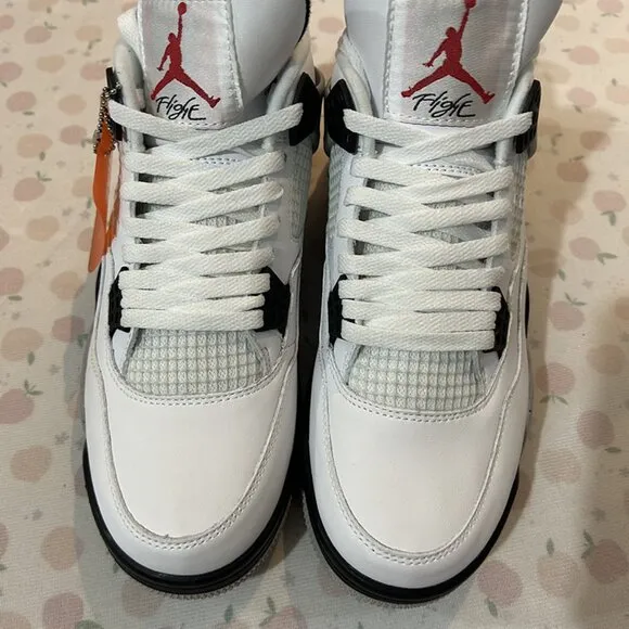 Jordan 4 Retro Og White Cement Sneakers