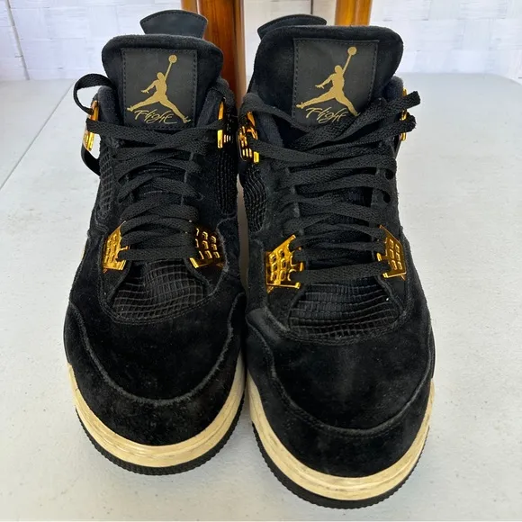 Jordan 4 Retro Royalty 2017 Black and Gold Size 14 Sneakers