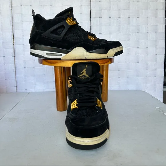 Jordan 4 Retro Royalty 2017 Black and Gold Size 14 Sneakers