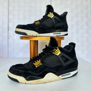 Jordan 4 Retro Royalty 2017 Black and Gold Size 14 Sneakers