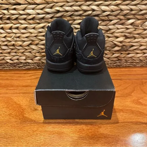 Jordan 4 Retro Sneakers sz 5c Black on Black Retro 4 Sneakers toddler sz 5
