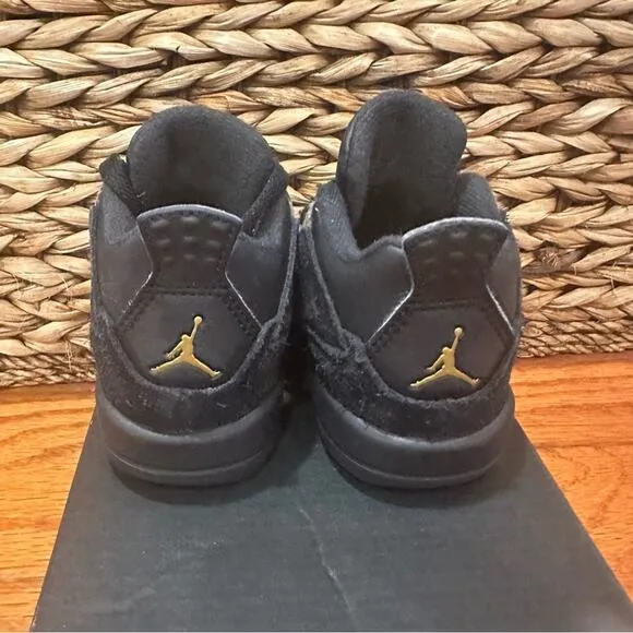 Jordan 4 Retro Sneakers sz 5c Black on Black Retro 4 Sneakers toddler sz 5