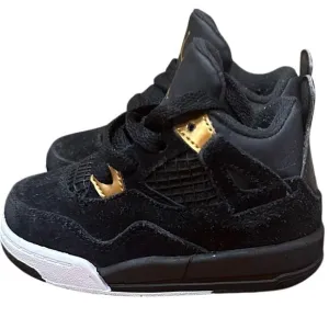 Jordan 4 Retro Sneakers sz 5c Black on Black Retro 4 Sneakers toddler sz 5