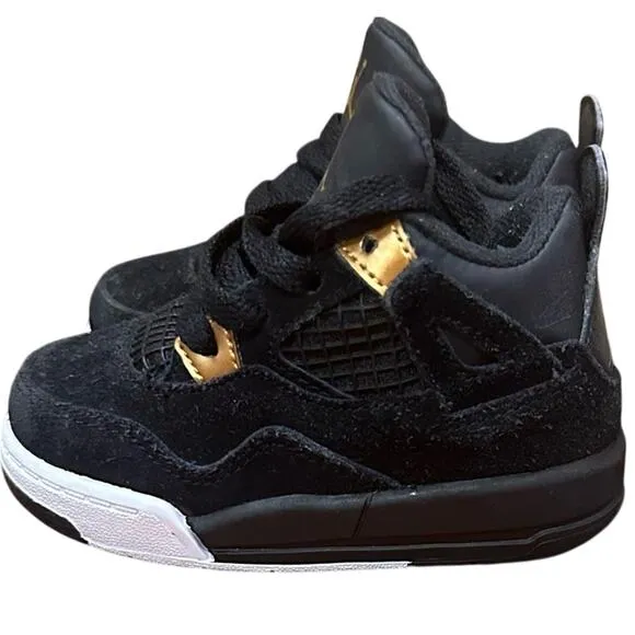 Jordan 4 Retro Sneakers sz 5c Black on Black Retro 4 Sneakers toddler sz 5