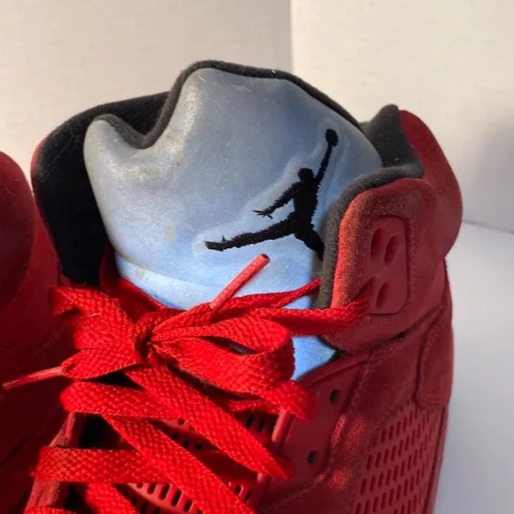 Jordan 5  Retro Red Suede Sneakers