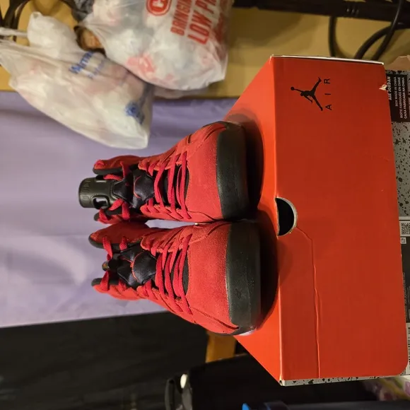 Jordan 6 Retro Red and Black Sneakers