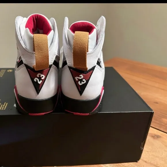 Jordan 7 Retro BG in White and Cardinal Red