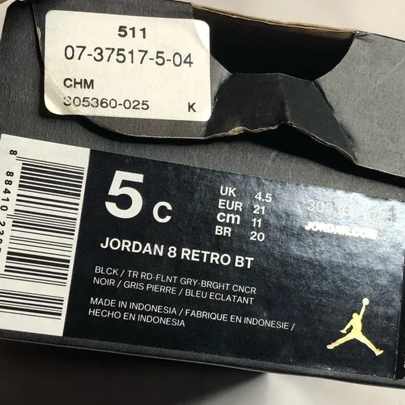 Jordan 8 Retro BT black blue sneakers