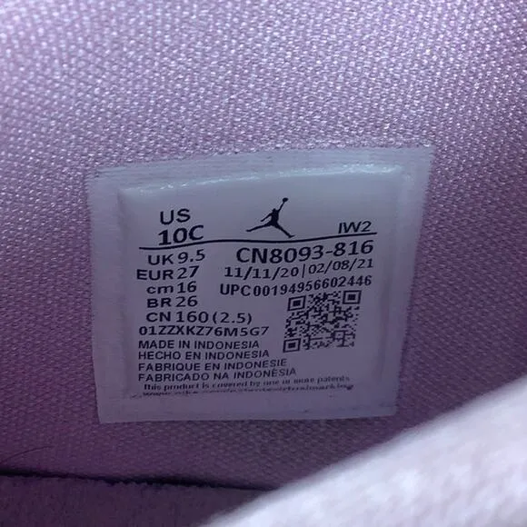 Jordan 8 Retro (TD) orange Pearl/LT Artic pink sneakers toddler size 10C EUC